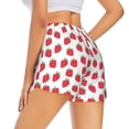 thumbnail image 3 of Fotbe Cartoon Strawberry Womens High Waist Running Shorts Athletic Workout Quick Dry Shorts for Women with Pockets Gym Yoga Summer Shorts-Small, 3 of 9