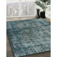 thumbnail image 2 of Ahgly Company Indoor Round Mid-Century Modern Blue Moss Green Oriental Area Rugs, 5' Round, 2 of 6
