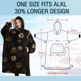 thumbnail image 4 of Oversized Wearable Blanket Hoodie,Paw Print Sherpa Blanket Hoodie with Super Pockets,Super Warm Fuzzy Pullover for Women & Men, 4 of 6