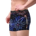 thumbnail image 2 of Honeii Glasses And Fireworks Print Mens Boxer Briefs Breathable,Boxer Brief for Men, Moisture-Wicking Underwear-Medium, 2 of 5