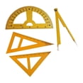 thumbnail image 1 of Rongfmy Ensemble de 4 Pcs Tableau Blanc Géométrique Règle d'Enseignement Multifonction Grande Mathématiques Numériques Sans Poignée, 1 of 9