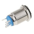 thumbnail image 3 of Interruptor de botón de bloqueo de Metal 16mm 12V Cola impermeable LED azul, 3 of 8