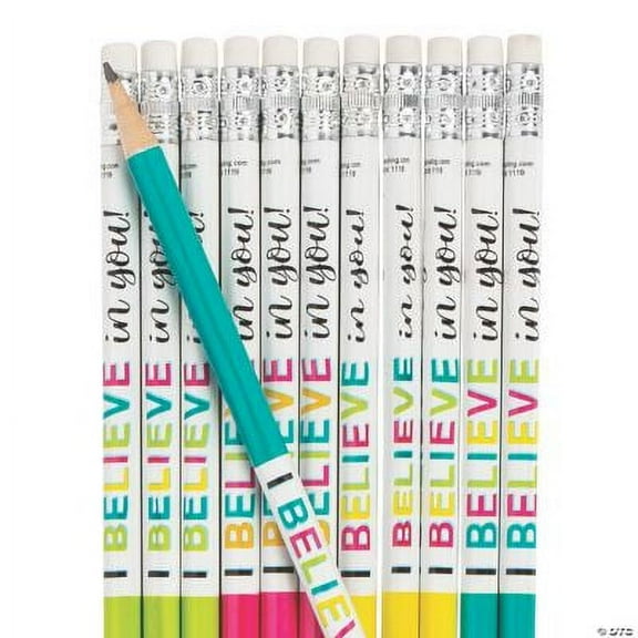 I Believe in You Pencils, Birthday, Stationery, 24 Pieces