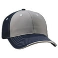 thumbnail image 1 of Sportsman Navy Sportsman Tri-Color Sportcap- Gray - Navy, 1 of 1