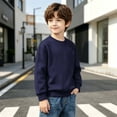 thumbnail image 4 of Hurxie Boys Sweatshirts Kids Fashion Fleece Long Sleeve Crewneck Pullover 10-11 Years, 4 of 7