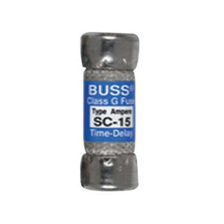 Bussmann SC-15BC 15 Amp Time-Delay Class G Melamine Tube, 600V UL Listed 1-In Bag