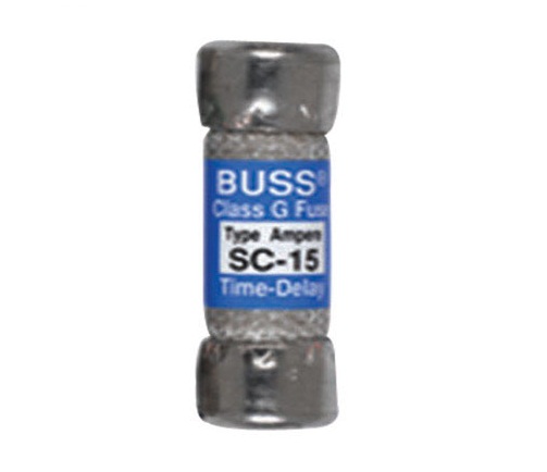 Bussmann SC-15BC Time Lag Midget Cartridge Fuse, 15 Amp, 300 Volts