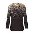 thumbnail image 5 of Viadha Plus Size Tops Women's Solid Colour Tops Vintage Gold Velvet Long Sleeve Tops Long Sleeve V-Neck Shirt, 5 of 8