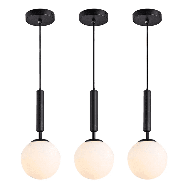 "Lámpara De Techo Moderna Lámparas De Decorativas Lámpar 3pcs Belug negras "