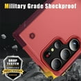 thumbnail image 2 of Dteck Kickstand Military Grade Cover for Samsung Galaxy S25 Ultra 5G Phone Case Rugged Heavy Duty Shockproof Anti-Drop Durable PC Hybride Silcone Bumper Shell, Red, 2 of 7