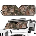 thumbnail image 2 of HUIACONG Brown Camo Hunting Windshield Sunshade for Wrangler TJ JK Windshield Sunshade Visor Mat for Jeep Wrangler TJ JK JKU 1996-2018 Sun Shade Screen Accessories Keep Cool, 2 of 6