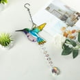 thumbnail image 7 of Hummingbird Crystal Suncatcher, Hanging Bird Window Decoration, Crystal Light Catcher Ornament, Garden Patio Window Hanging Decor, Reflective Crystal Pendant Home Garden Decor, 7 of 7