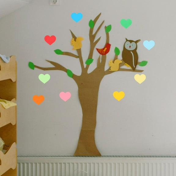 PBPBOX 90pcs Heart Shaped Paper Assorted Color for Classroom and Special Events DIY Projects and Wall Decor