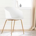 thumbnail image 1 of South Shore Flam Chair with Metal Gold Legs, 1 of 9
