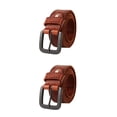 thumbnail image 3 of ZheElen Premium Leather Men Belt Adjustable Size ple Universal Match Gift Choice As Shown 2Set, 3 of 6