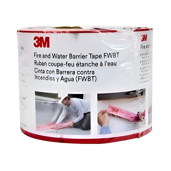 3M Fire and Water Barrier Tape FWBT4, 4 in x 75 ft