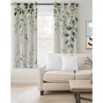 thumbnail image 3 of Blackout Curtains for Bedroom, Green Eucalyptus Room Darkening Window Drapes for Living Room, Country Nature Leaf Succulent Plant Thermal Insulated Grommet Curtains, 42x63 inch, 2 Panels, 3 of 9