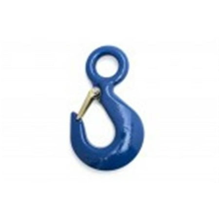 

Campbell 193-3914505PL 2 Ton Eye Hoist Hook with Latch Painted Blue - PL No.25