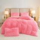 thumbnail image 5 of Juego de 3 fundas nórdicas de felpa multicolor: ropa de cama suave y cálida para dormitorio, habitación de invitados y dormitorio., 5 of 5