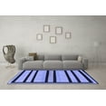 thumbnail image 3 of Ahgly Company Machine Washable Indoor Square Abstract Blue Modern Area Rugs, 6' Square, 3 of 4