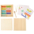 thumbnail image 2 of Juego de mesa con clavijas de madera aprendizaje concentración entrenamiento tablero de madera juego de cuentas a juego para la escuela para niños ANGGREK Otros, 2 of 8