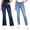 Dark Flare/Light, variant on Girls’ Jeans – 2 Pack Stretch Denim Pull-On Skinny Fit Jeggings (7-16), size 16, Dark Bows/Medium