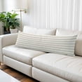 thumbnail image 2 of Sage Green Striped Body Pillow Covers, Rustic Green Stripe Modern Art Beige Soft Throw Pillow Cases with Invisible Zipper, Decorative Pillowcase Pillows Protectors for Sofa Bed Couchair 20"x54", 2 of 9