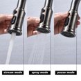 thumbnail image 4 of Single Handle High Arc 360 Degree Rotating Nozzle Brushed Pull Out Kitchen Faucet, Single Level Stainless Steel Kitchen Sink Faucets with Pull Down Sprayer, 4 of 8