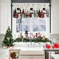 thumbnail image 4 of Red Christmas Tree Snowman Snowflake Christmas Adjustable Curtains For Kitchen Living Room Rod Pocket 1 Panel Tie Up Sunshade Curtain Home Decor, 4 of 4