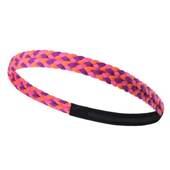 Aellinatey Non Slip Braid Hair Band Sports Headbands For Running Fitness Yoga Soccer