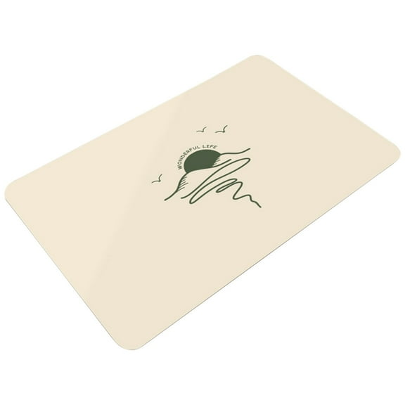 Leodye 1PCS Diatomaceous Earth Bath Mat Rugs Quick Dry Super Absorbent Non Slip Rubber BottomThin Bathroom Mat , Floor Rugs in Front of Bathtub,Shower Room-23.62*15.75IN