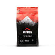 Volcanica Coffee French Roast Coffee, Ground, Fresh Roasted, 12-ounce