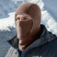 thumbnail image 3 of 3-in-1 Balaclava Ski Mask, Winter Face Mask with Neck Gaiter, Windproof Thermal Hood, Cold Weather Face Cover, Skiing Snowboarding Mask, Cycling Outdoor Sports Mask - Coffee, 3 of 6