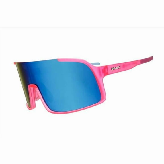 Goodr 8122007 Unisex Pink Frame Blue-Lens Polarized Sunglasses