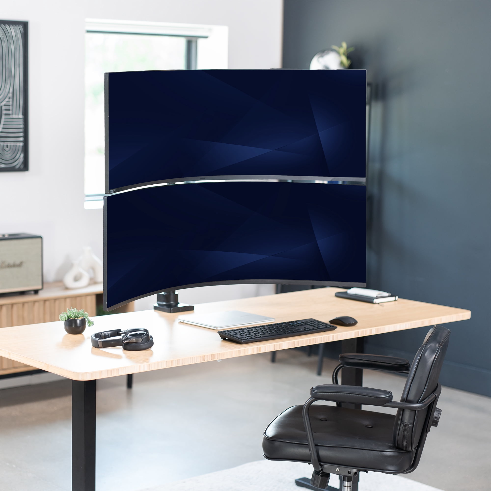VIVO Dual Ultrawide Monitor Extra Tall Desk Mount for Computer Screens to 49"