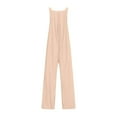 thumbnail image 6 of QATAINLAV Women's Wide Leg Jumpsuits Loose Casual Button Straps Bib Overalls 2025 Summer Sleeveless One Piece Pants with Pockets Beige S Ofertas en Walmart, 6 of 9