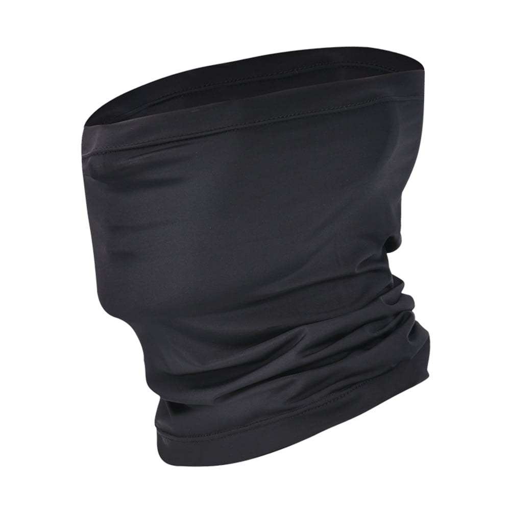 2pcs Riding Face Neck Scarf UV Protect Cooling Ear Wear Bandana Plain Black Grey 