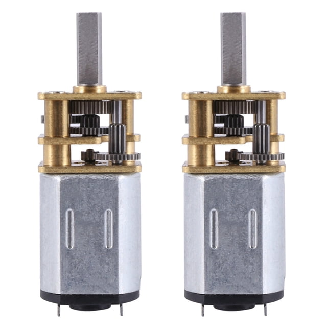 2X DC 6V 10RPM Motor de Reduccion de -Velocidad Mini Motor de Caja de Engranaje con 2 Terminales