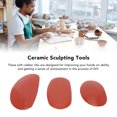 thumbnail image 4 of Pottery Clay Ribs, Ceramic Pottery Ribs Red Portable 3 Pieces  for Sculpting, 4 of 7