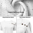 thumbnail image 4 of Camisas de Color Sólido para las Mujeres Manga Corta Cuello V Tops Casuales Blusa de Verano, Transpirable Hecha para Más Camisa Mujer Primavera Moda Tee Uso Diario, 4 of 8