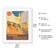 thumbnail image 2 of Tétouan (Tetuán) - Morocco (Marruecos) - City of the White Dove - Vintage Travel Poster by Mariano Bertuchi c.1940 - Fine Art Rolled Canvas Print 16in x 20in, 2 of 4