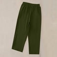 thumbnail image 7 of Stamzod Womens Capri Pants Elastic Waist Casual Capris with Pockets Summer Beach Vacation Cropped Pants Army Green M, 7 of 7