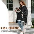 thumbnail image 3 of Oversized Hooded Poncho Cape, Casual Hoodie Sweatshirt, Batwing Coat Pullover | Light Weight, Cozy, Comfortable, Roomy | for Adults Women Men Teens, 3 of 5