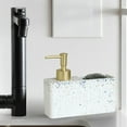 thumbnail image 4 of Countertop Liquid Dish Soap Dispenser Pump with Storage Compartment Blue Marble, 4 of 6