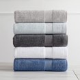 thumbnail image 2 of 100% Cotton Super Soft Luxury Bath Towel Set | Quick-Dry and Highly Absorbent | Ribbed Textured | 550 GSM | Includes 4 Bath Towels | Roda Collection (Spa Blue), 2 of 5