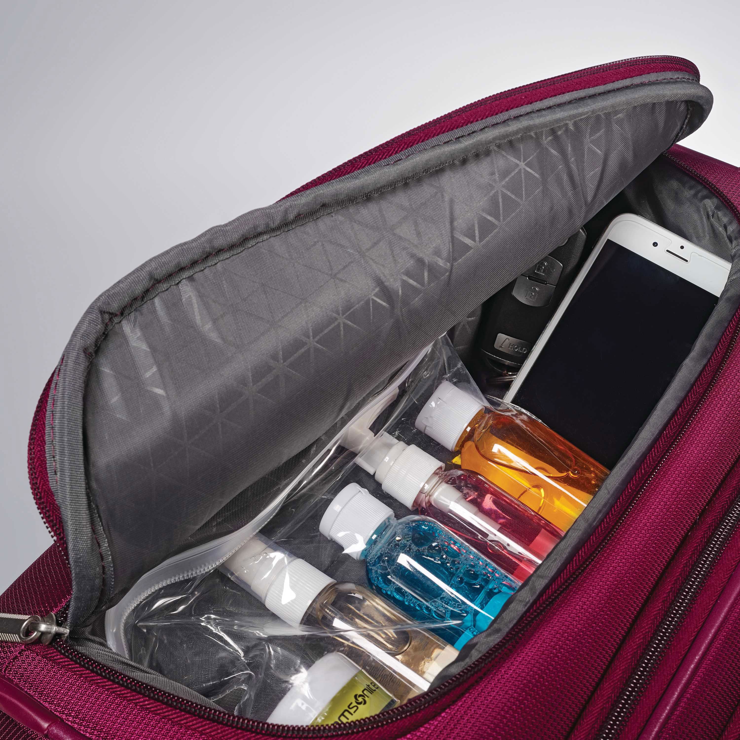 samsonite raspberry luggage