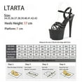 thumbnail image 2 of 181 Series 16.5cm Heel 5cm Platform   Open Toe Shoes Sexy Black Platform Heels Ultra-High Sandals Women's Summer LFD, 2 of 8