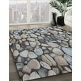 thumbnail image 3 of Ahgly Company Machine Washable Indoor Round Transitional Silver Gray Area Rugs, 3' Round, 3 of 7