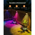 thumbnail image 6 of Yinghao 8 pack Color Change Solar Fence Lights Outdoor Waterproof Led Accent RGB Lamp Decorative Lighting with Spot Len for for Deck, Railing, Stair,, 6 of 8