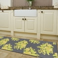 thumbnail image 3 of Ottomanson Lemons Bathroom Runner Rug 20" x 59" - Non Slip Low Pile Carpet, Gray, 3 of 8